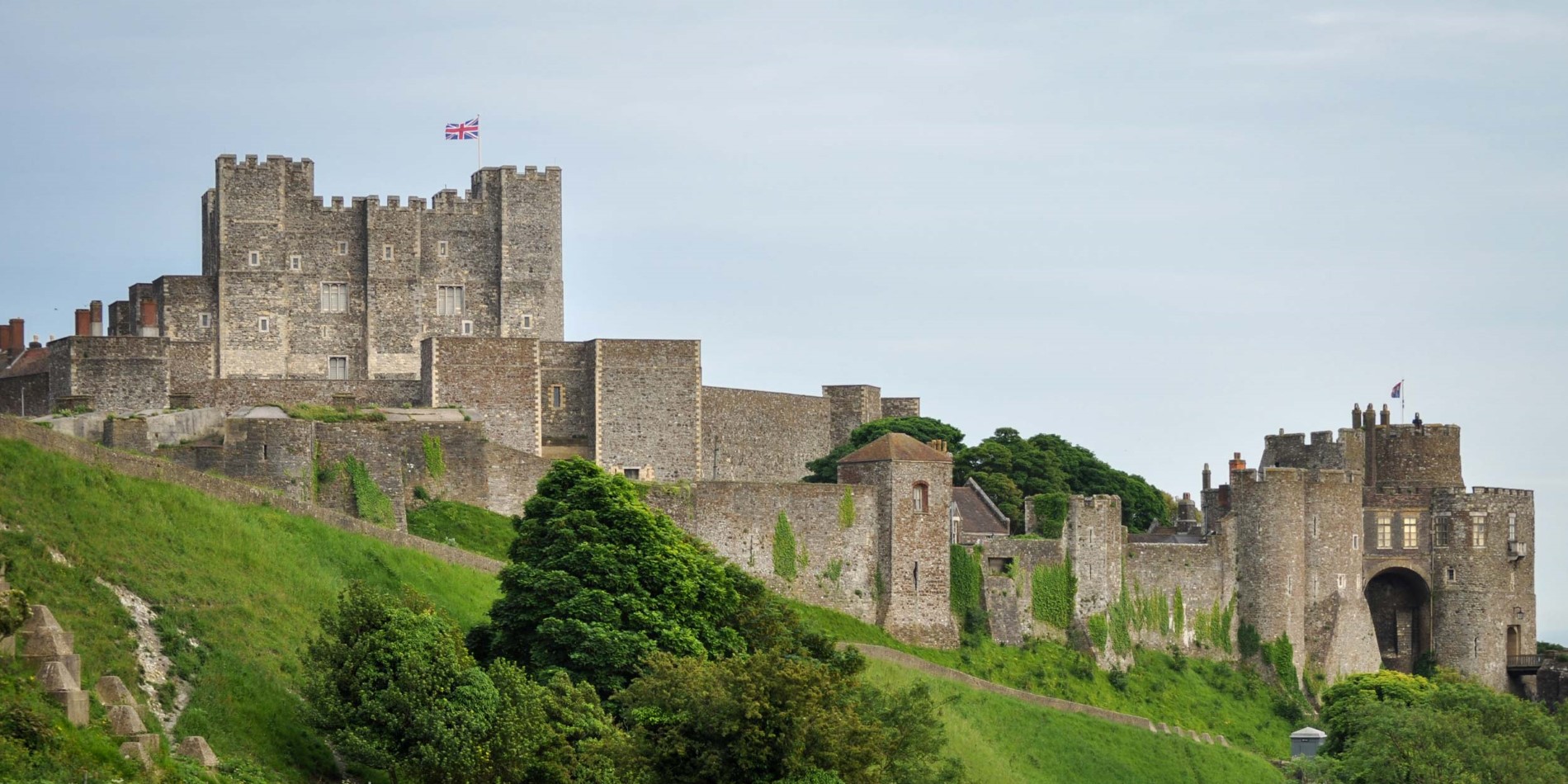 Slott i Dover, England.