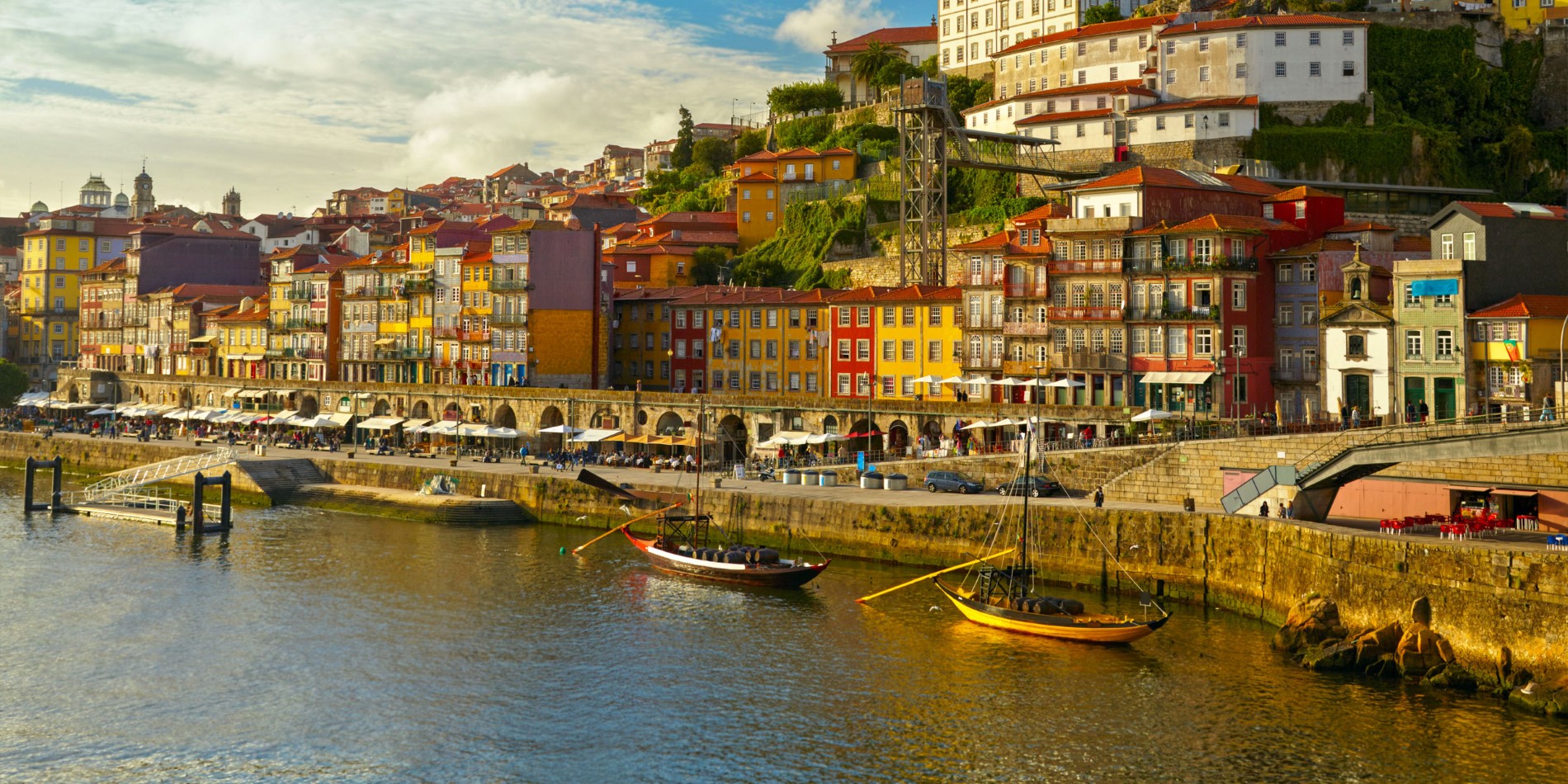 Ribeira kvartalet, Oporto, Portugal.