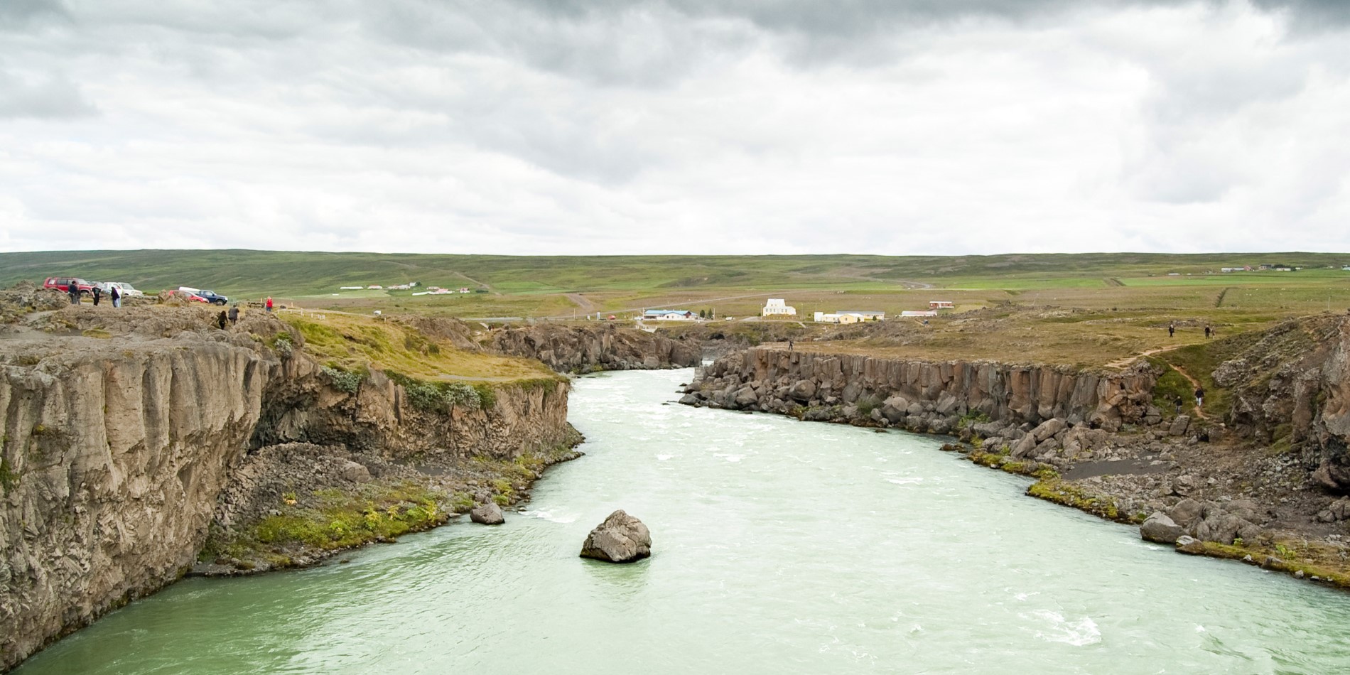 Skjálfandafljót-elven kommer fra Vatnajökull 