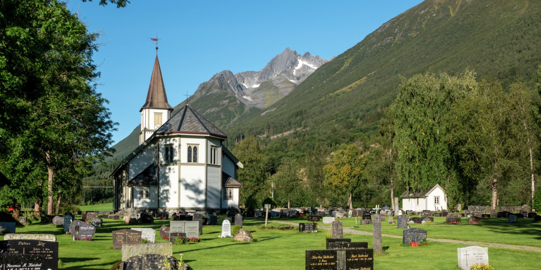Church in Sæbø, Hjørundfjord, Norway